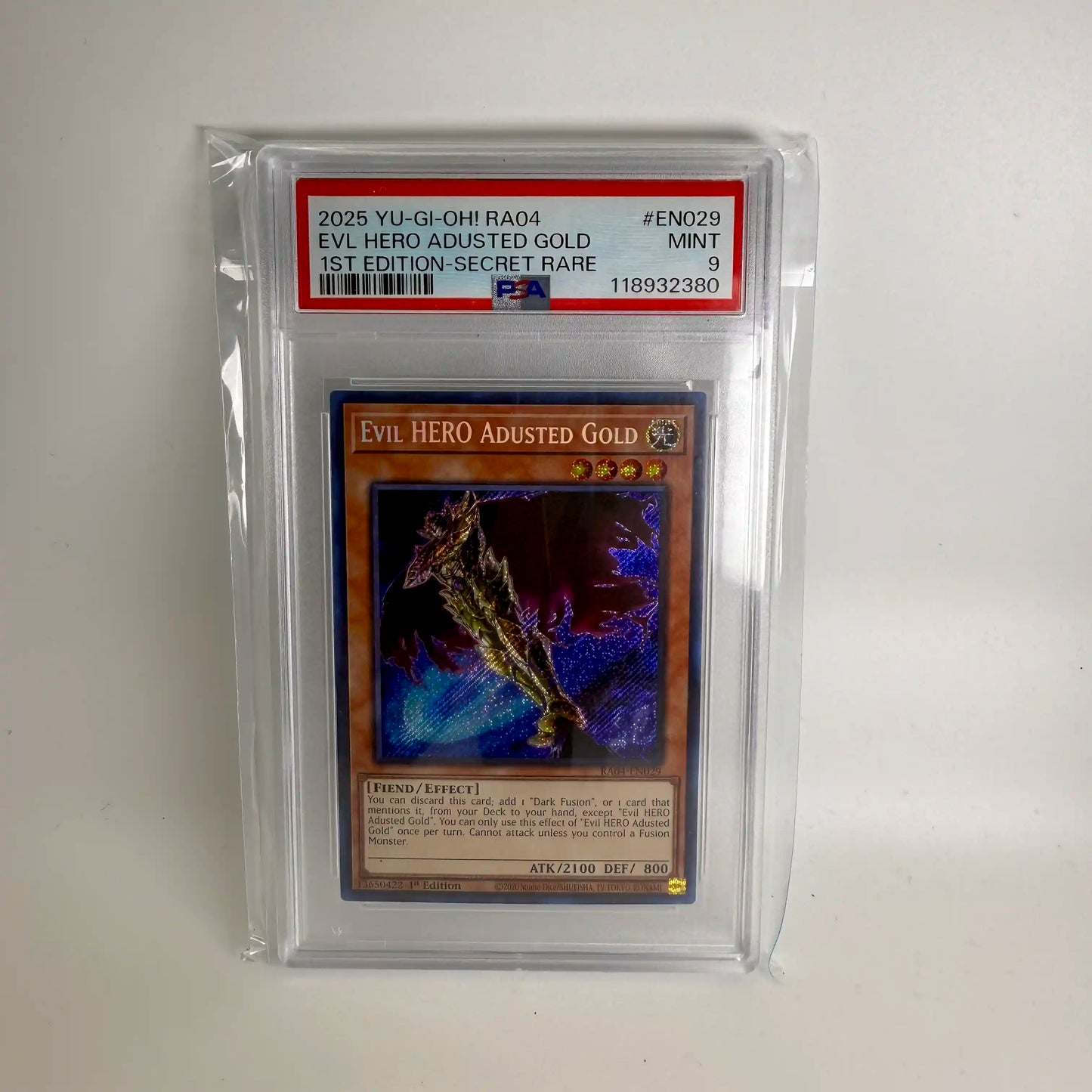 YuGiOh - Evil Hero Adusted Gold RA04-EN029 PSA 9